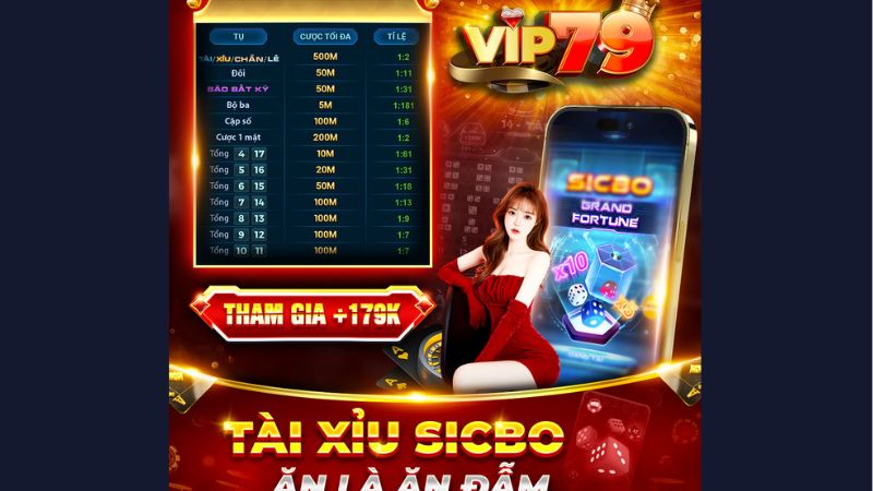 Cách chơi game Sicbo Vip79